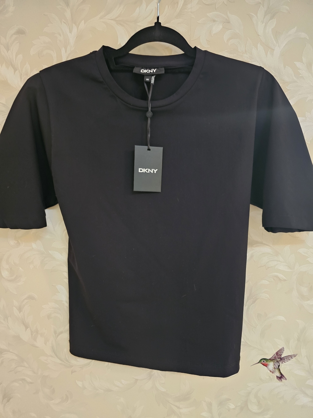 DKNY Black Short Sleeve Crewneck Top